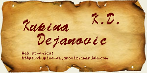 Kupina Dejanović vizit kartica